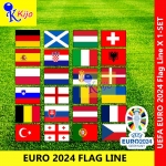 UEFA EURO 2024 Banner Flag Line 1~Flag line = 24 Euro Country Flag #Germany2024 #UEFA #Football #Flag #EuroCup