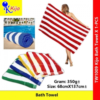 Kijo Bath Towel 100%Cotton Line Towel Swimming Beach Single Line Towel #TualaMandi #1009 #TW1009 #kijo #浴巾 #Bath #Towel