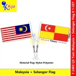 【2in1】 Twin Spring Flag Malaysia + Selangor Flag Table Spring Flag #Bendera #双旗弹簧旗 #马拉西亚 #雪兰莪 #M'sia+Selangor #2495