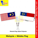 【2in1】 Twin Spring Flag Malaysia + Melaka Flag Table Spring Flag #Bendera #双旗弹簧旗 #马拉西亚 #马六甲 #JalurGemilang+Melaka #2490