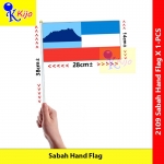Sabah Hand Flag Nylon Polyester Sabah Negeri Dibawah Bayu Flag Welcome Flag #2109 #SabahFlag #Handflag #沙巴旗