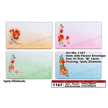 1167-606 3x6 Flower Envelope