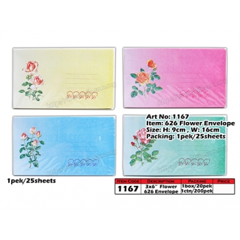 1167-626 3x6 Flower Envelope