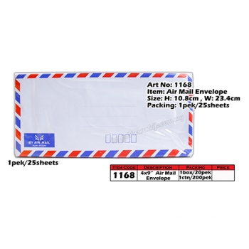 1168 4x9 White Air Mail Envelope 1168 4x9 White Air Mail Envelope