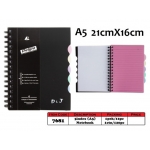 7681 5-index A5size Note Book