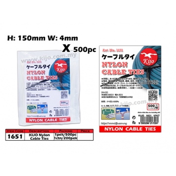 1651 KIJO 150mm Nylon Cable Ties