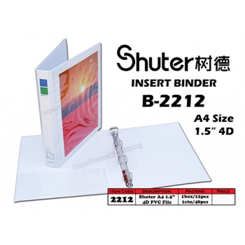 2212 Shuter A4size 1.5'' 4D PVC File