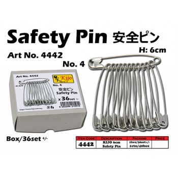 4442 KIJO 6cm Safety Pin - No.4