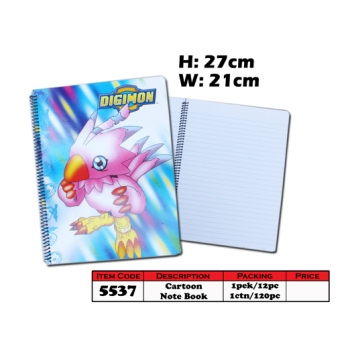 5537 Cartoon Note Book