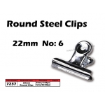 7237 22mm No:6 Round Steel Clips