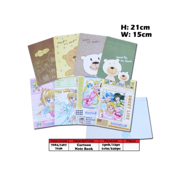 7684 Cartoon Note Book