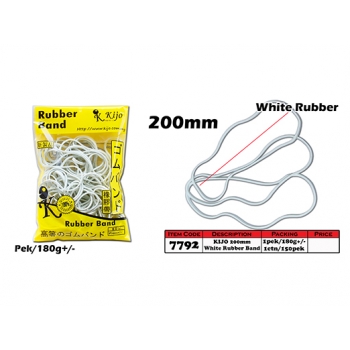7792 KIJO 200mm White Rubber Band