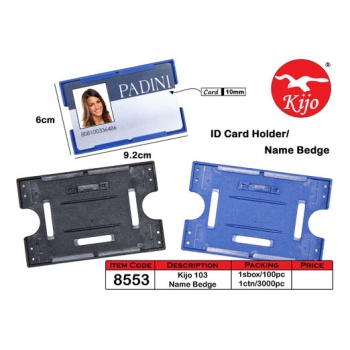 8553 Kijo PVC Name Card Holder - Blue