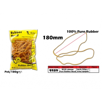 9259 KIJO 180mm 100% Pure Rubber Band