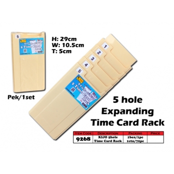 9268 KIJO 5 Hole Expanding Time Card Rack