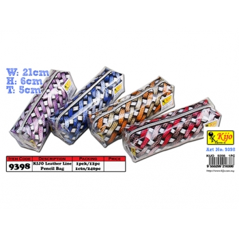 9398 KIJO Leather Line Pencil Bag