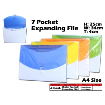 A1340L Shuter A4size 7 pocket Expanding File