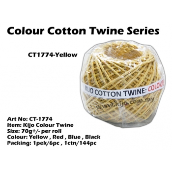 CT1774-Kijo Colour Twine Yellow