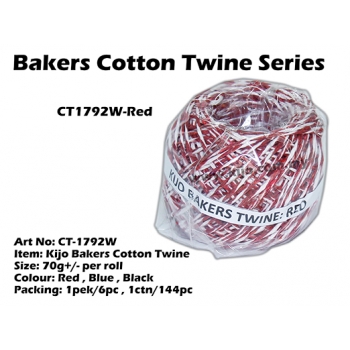 CT1792W-Kijo Bakers Cotton Twine Red