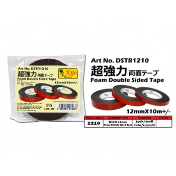 1210 KIJO 12mm Foam Double Sided Tape