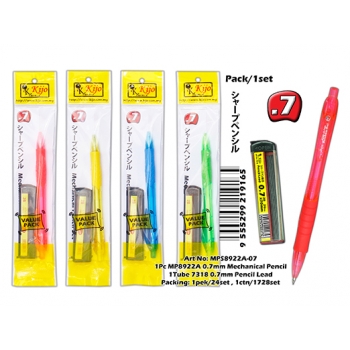 MPS8922A-07 Kijo 0.7mm Mechanical Pencil Set