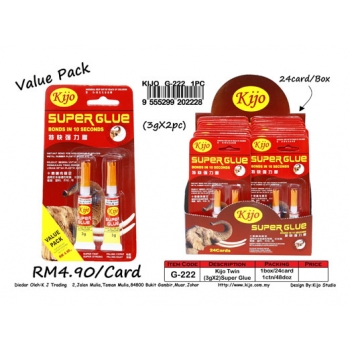 G-222 Kijo 3gX2pc Twin Pack Super Glue