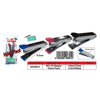 Kijo SD-6912 No:10 Stapler Set Value Pack 