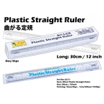 6311 KIJO 30cm Plastic Straight Ruler