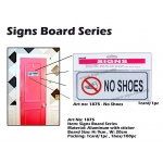 1875 Aluminum Signs Board with sticker - NO SHOES