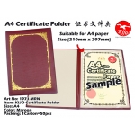 1971-MRN KIJO Certificate Folder ~ Maroon