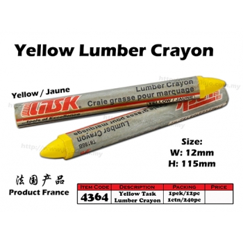 4364 Task Yellow Lumber Crayon - Yellow