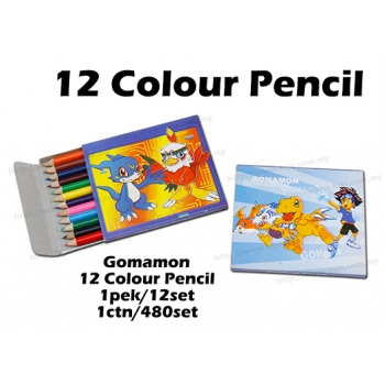 Gomamon 12 Colour Pencil