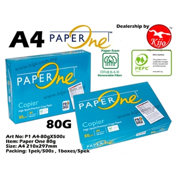 Paper One A4 Paper 80g X 500s