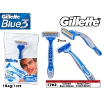 1703 Gillette Blue 3 Disposable Razor