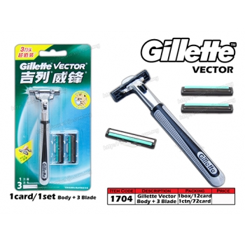 1704 Gillette Vector (1-body + 3-Blade)