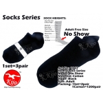 1947 No Show Socks 1set=3pair - Black