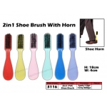 3116 2in1 PVC Shoe Brush with Horn