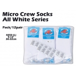 4850 Kijo Micro Crew White Socks