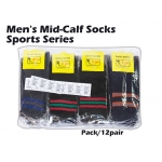 5835 Kijo Mens Mid-Calf Sports Socks