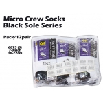 6875 Kijo Micro Crew Black Sole Socks