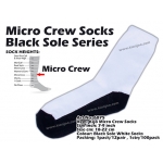 6875 Kijo Micro Crew Black Sole Socks