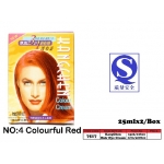 7517-4 Kang Chen Hair Dye Cream No:4 Colourful Red