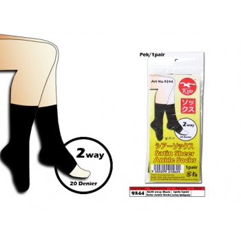 9244 KIJO Wudu Black Ankle Socks