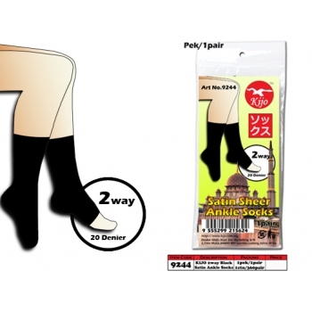 9244 KIJO Wudu Black Ankle Socks