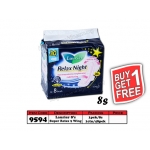 9594 Laurier Relax Night 8's Sanitary Pads - Buy1Get1Free