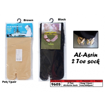 9605 AL-Asrin 2 Toe Sock - Brown