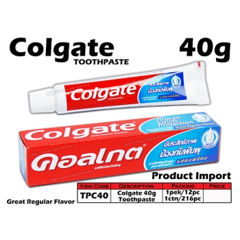 TPC40 Colgate Toothpaste Great Regular Flavor 40g