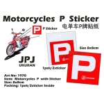 1970 Motorcycles P Sticker with Sticker Glue