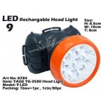 8784 YAGE YG-3580 LED Rechargeable Head Light