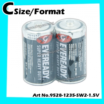 Eveready Heavy Duty C-size/format No.1235 1.5v 1pack=2pcs 100% Original Product Eveready